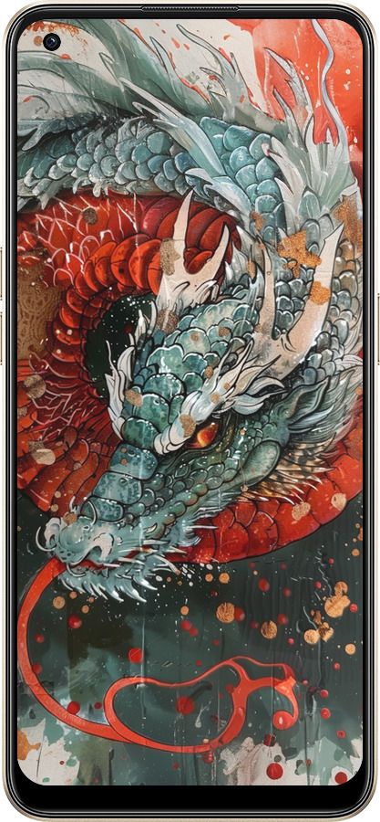 Силиконовый чехол Стихия огня для Oppo Reno8 5G - 6101u-2614 изображение 