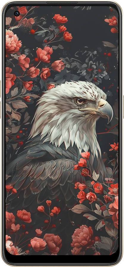 Силиконовый чехол Цветочный страж для Oppo Reno8 5G - 6102u-2614 изображение 