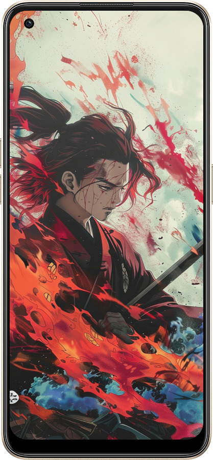 Силиконовый чехол Битва стихий для Oppo Reno8 5G - 6110u-2614 изображение 