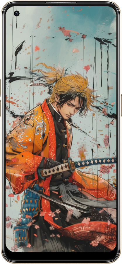 Силиконовый чехол Agatsuma Zenitsu: Убийца демонов для Oppo Reno8 5G - 6118u-2614 изображение 
