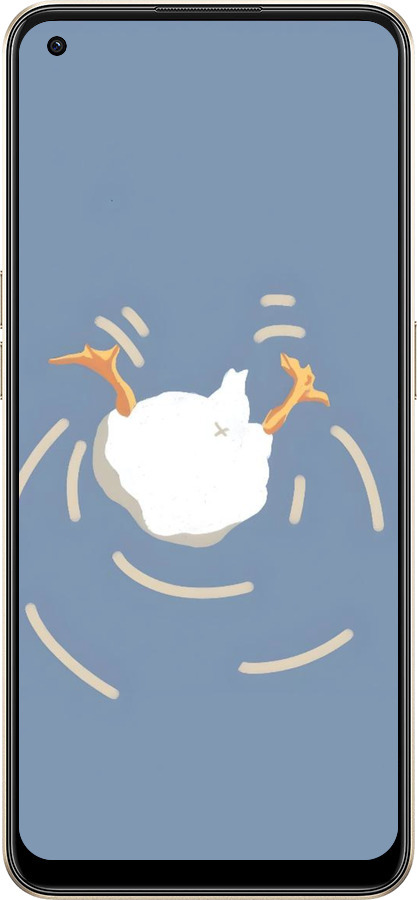 Силиконовый чехол Гусь ныряет для Oppo Reno8 5G - 6275u-2614 изображение 