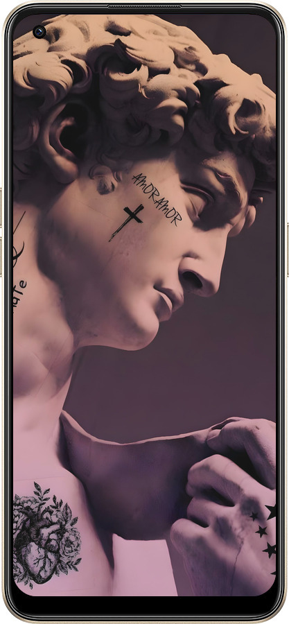 Силиконовый чехол Давид для Oppo Reno8 5G - 6302u-2614 изображение 