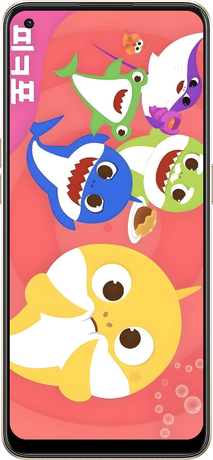 Силиконовый чехол Бейби Шаркс для Oppo Reno8 5G - 6305u-2614 изображение 