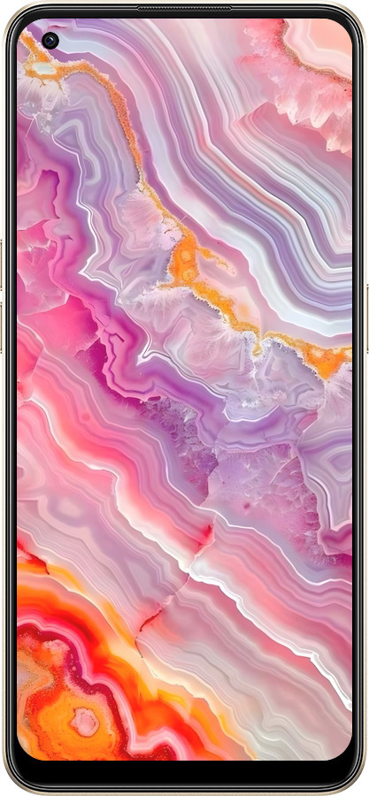 Силиконовый чехол Мрамор 2 для Oppo Reno8 5G - 6307u-2614 изображение 