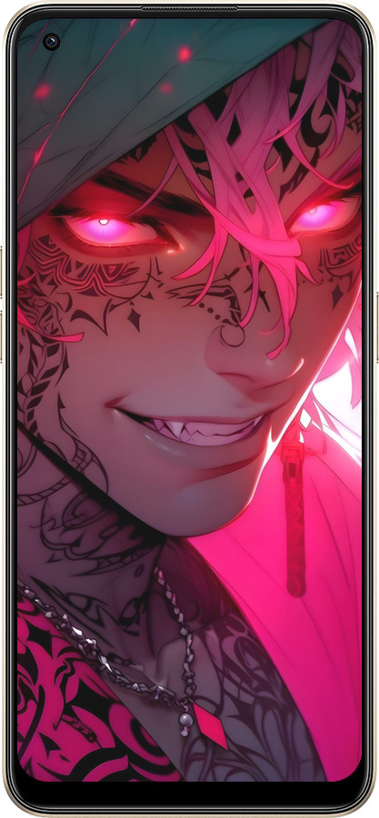 Силиконовый чехол Аниме демон 3 для Oppo Reno8 5G - 6313u-2614 изображение 