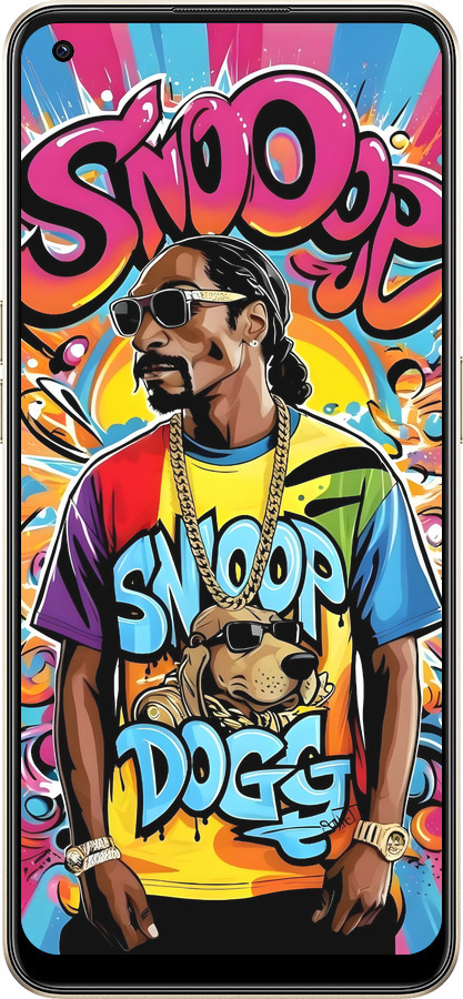 Силиконовый чехол Снуп дог для Oppo Reno8 5G - 6348u-2614 изображение 