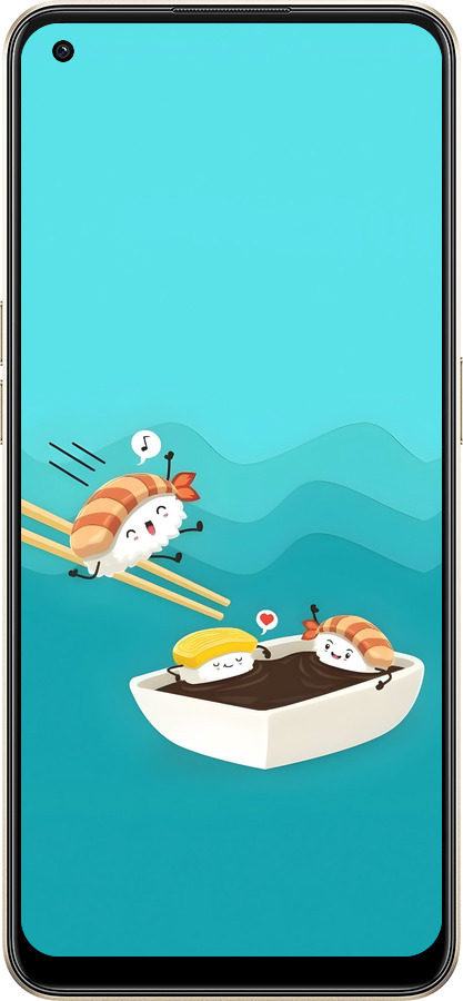 Силиконовый чехол Суши для Oppo Reno8 5G - 6354u-2614 изображение 