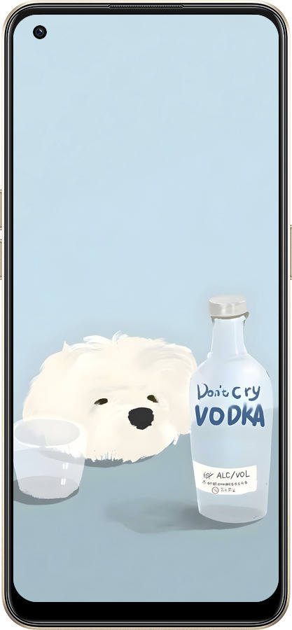 Силиконовый чехол Пес водка для Oppo Reno8 5G - 6368u-2614 изображение 