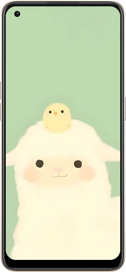 Силиконовый чехол Барашек и ципленок для Oppo Reno8 5G - 6369u-2614 изображение 