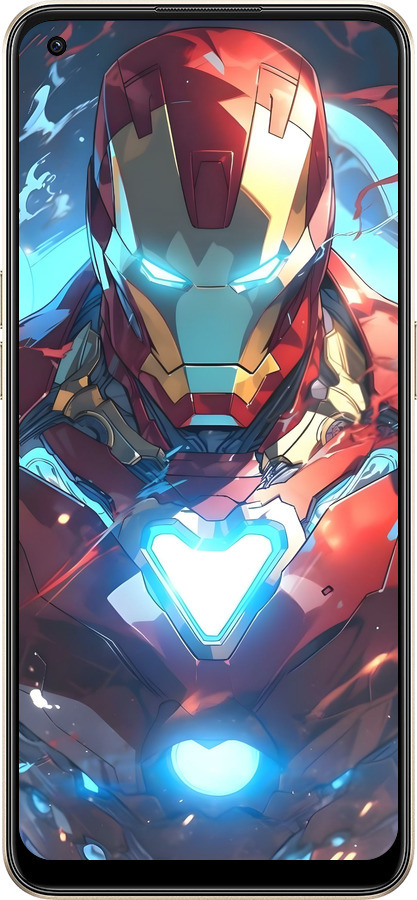 Силиконовый чехол Железный человек для Oppo Reno8 5G - 6372u-2614 изображение 