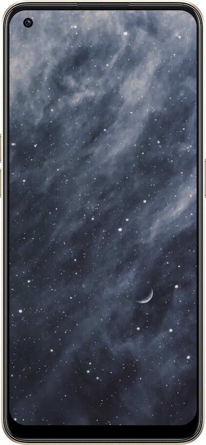 Силиконовый чехол Голубые облака, Голубая луна для Oppo Reno8 5G - 6398u-2614 изображение 