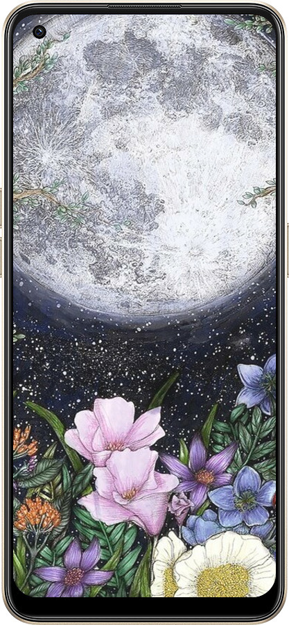 Силиконовый чехол Полночь в саду II для Oppo Reno8 5G - 6424u-2614 изображение 