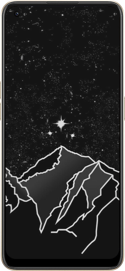 Силиконовый чехол Минималистический горный пейзаж для Oppo Reno8 5G - 6438u-2614 изображение 