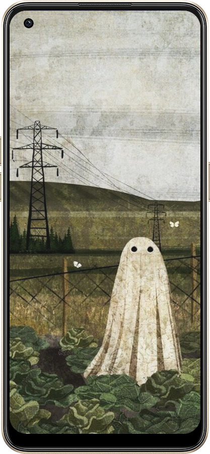 Силиконовый чехол Иллюстрация призрак в капусте для Oppo Reno8 5G - 6440u-2614 изображение 