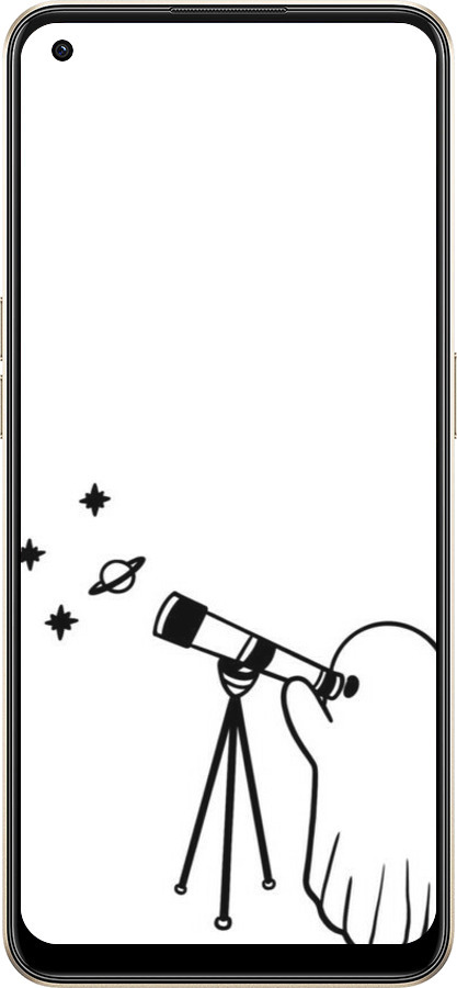 Силиконовый чехол Привидение астроном для Oppo Reno8 5G - 6444u-2614 изображение 