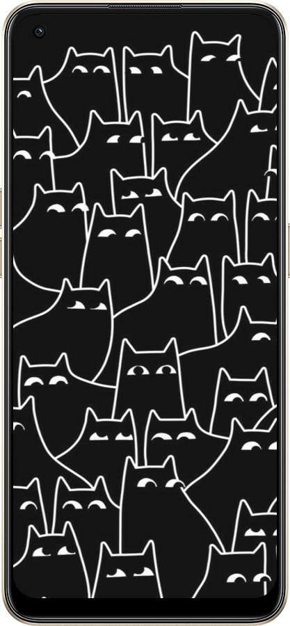 Силиконовый чехол С изображением кошек для Oppo Reno8 5G - 6470u-2614 изображение 