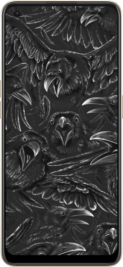 Силиконовый чехол Воронья ярость для Oppo Reno8 5G - 6474u-2614 изображение 