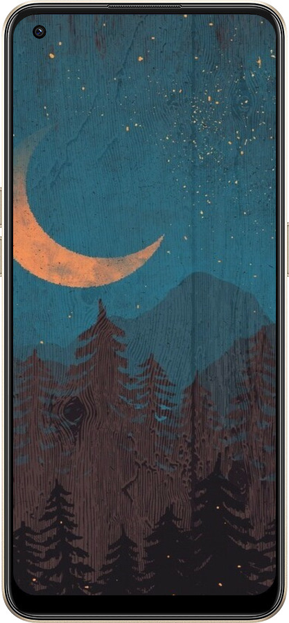 Силиконовый чехол Звездный лес для Oppo Reno8 5G - 6480u-2614 изображение 