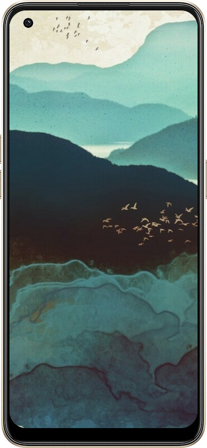 Силиконовый чехол С изображением гор Индиго для Oppo Reno8 5G - 6484u-2614 изображение 