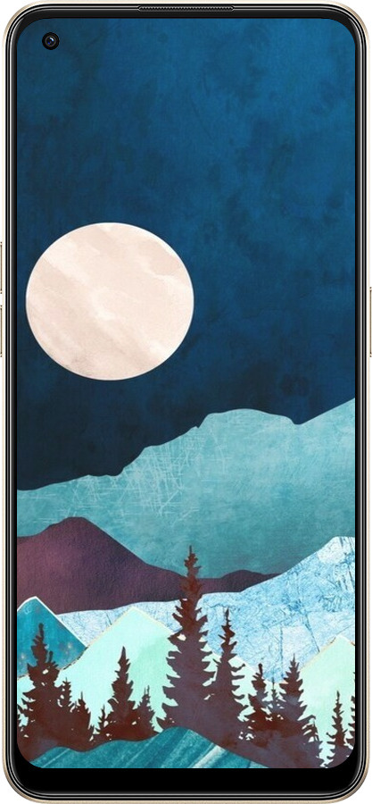 Силиконовый чехол Горная идиллия ночной пейзаж для Oppo Reno8 5G - 6488u-2614 изображение 