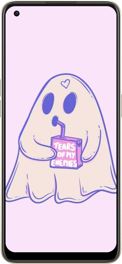 Силиконовый чехол Милый призрак для Oppo Reno8 5G - 6507u-2614 изображение 