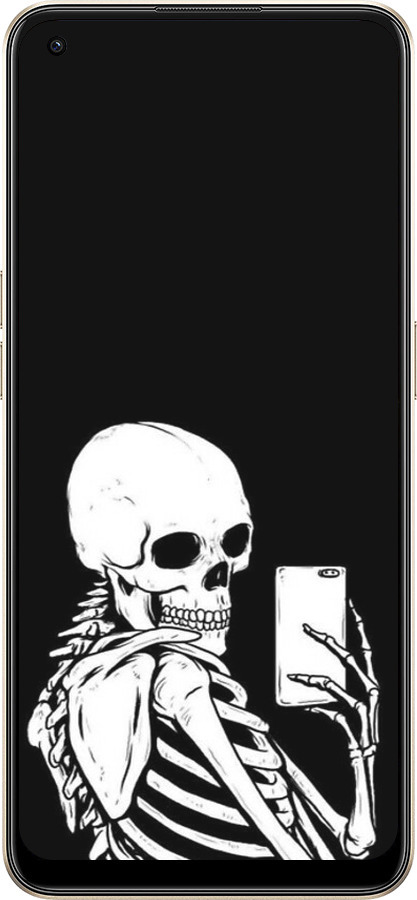 Силиконовый чехол Скелет делает Selfie для Oppo Reno8 5G - 6535u-2614 изображение 