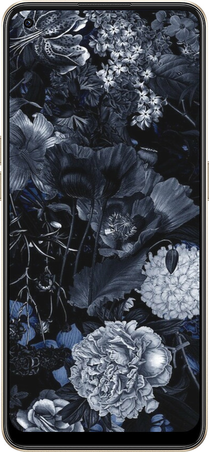 Силиконовый чехол Абстрактный цветочный рисунок в синих тонах для Oppo Reno8 5G - 6539u-2614 изображение 