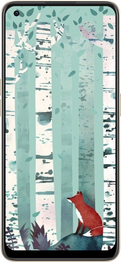 Силіконовий чехол Лис у зеленому лісі для Oppo Reno8 5G - 6547u-2614 изображение 