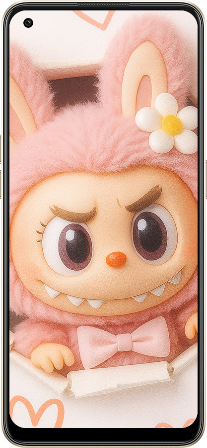 Силіконовий чехол Лабубу 2 для Oppo Reno8 5G - 6710u-2614 изображение 