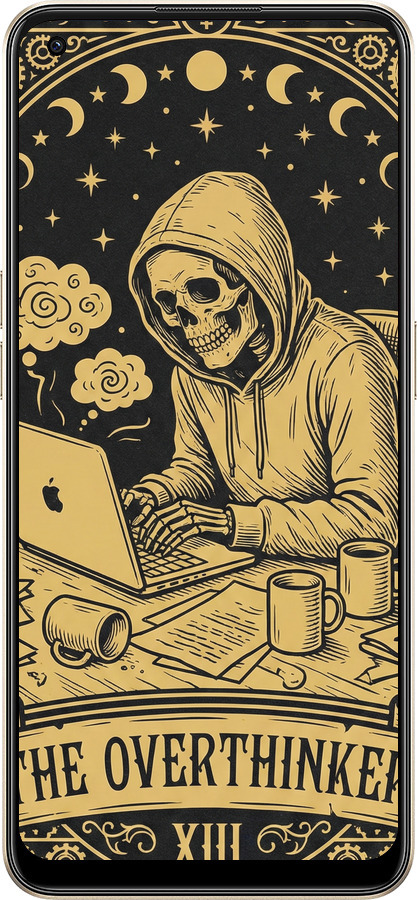 Силиконовый чехол The Overthinker для Oppo Reno8 5G - 6774u-2614 изображение 