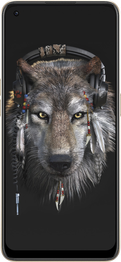 Силиконовый чехол Волк-меломан для Oppo Reno8 5G - 875u-2614 изображение 