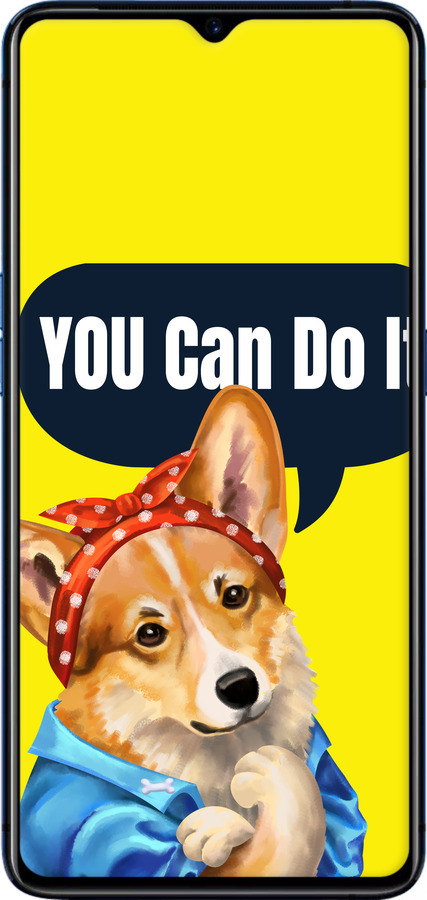 TPU чехол чехол с корги You Can Do It для Oppo Reno Ace - 6184b-1964 изображение 