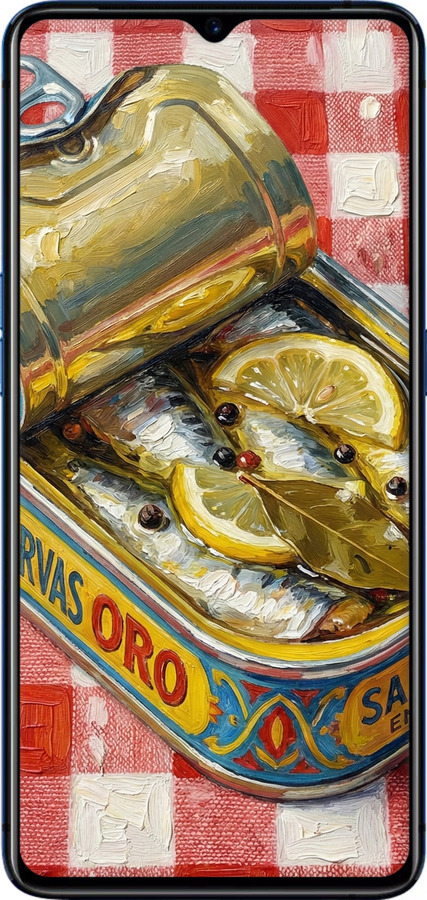 TPU чехол Vintage Sardine Tin Phone для Oppo Reno Ace - 6772b-1964 изображение 