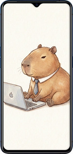 2D пластиковый чехол Funny Capybara CEO Working для Oppo Reno Ace - 6777t-1964 изображение 