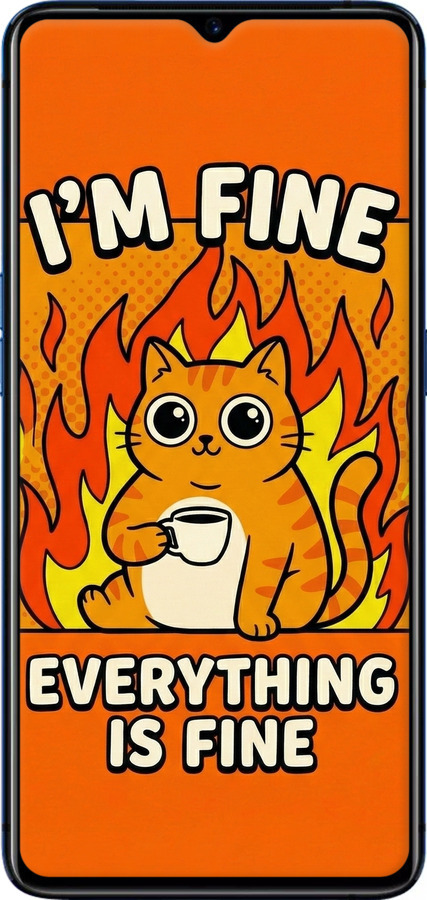 2D пластиковый чехол Funny Cat для Oppo Reno Ace - 6786t-1964 изображение 