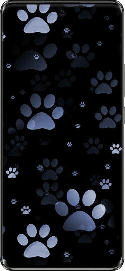 TPU чехол С синими отпечатками лап для Oppo Reno10 Pro - 6441b-3109 изображение 