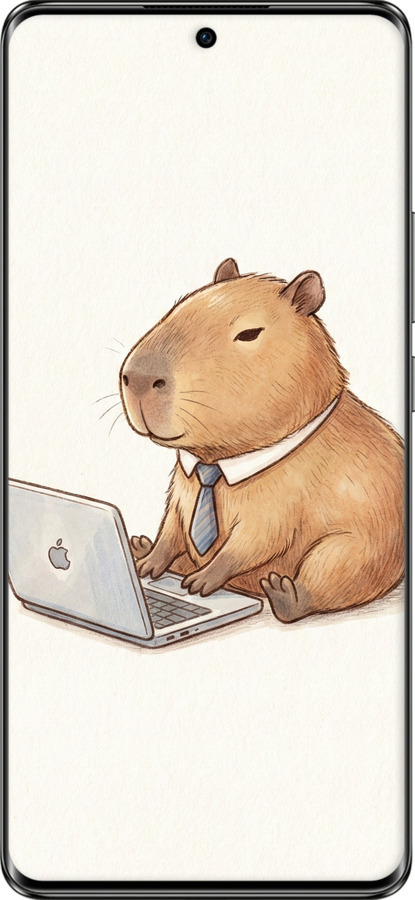 TPU чехол Funny Capybara CEO Working для Oppo Reno10 Pro - 6777b-3109 изображение 