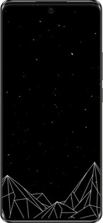Силиконовый чехол Черно белые абстрактные горы для Oppo Reno10 Pro - 6437u-3109 изображение 