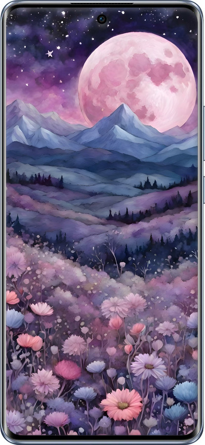 TPU чехол Ночь луна арт для Oppo Reno10 - 6319b-3107 изображение 