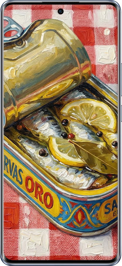 Силиконовый чехол Vintage Sardine Tin Phone для Oppo Reno10 - 6772u-3107 изображение 