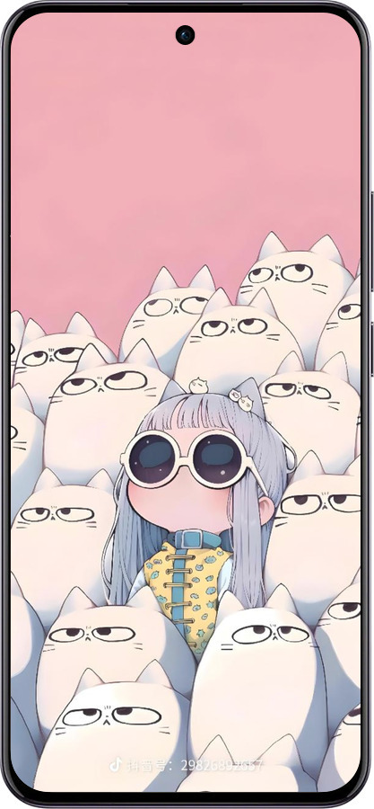 TPU чехол Малышка с котами для Oppo Reno12 5G - 6295b-3742 изображение 