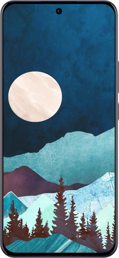 TPU чехол Горная идиллия ночной пейзаж для Oppo Reno12 5G - 6488b-3742 изображение 