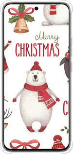 Силикон с усиленными углами чехол Merry Christmas для Oppo Reno12 5G - 4106sp-3742 изображение 