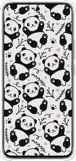 Силикон с усиленными углами чехол Панды для Oppo Reno12 5G - 4318sp-3742 изображение 