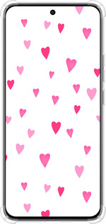 Силикон с усиленными углами чехол Сердечки 2 для Oppo Reno12 5G - 4763sp-3742 изображение 