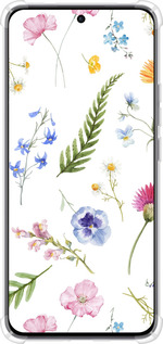 Силіконовий протиударний с посиленими кутами чехол Квітковий фон v2 для Oppo Reno12 5G - 5472sp-3742 изображение 