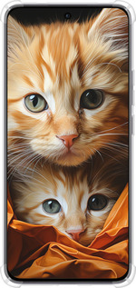 Силикон с усиленными углами чехол Котики 2 для Oppo Reno12 5G - 5664sp-3742 изображение 
