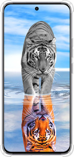 Силикон с усиленными углами чехол Тигр для Oppo Reno12 5G - 6016sp-3742 изображение 