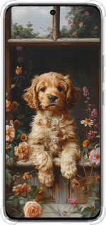 Силикон с усиленными углами чехол Щенок cocker spaniel для Oppo Reno12 5G - 6136sp-3742 изображение 