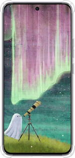 Силикон с усиленными углами чехол Привидение и звезды для Oppo Reno12 5G - 6443sp-3742 изображение 